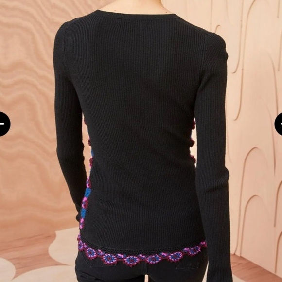 Ulla Johnson Juniper Sweater NWT Jumper Merino Wool Ribbed Crochet Detailing - Picture 12 of 16